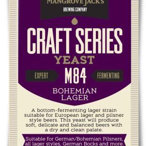 Levadura seca serie Craft Mangrove Jack  Bohemian Lager M84 10g - Club Amigos Cerveceros